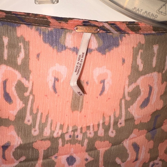 Free People Walk That Walk Print Corset Long Sleeve Cropped Mixed Print size M - Picture 5 of 8